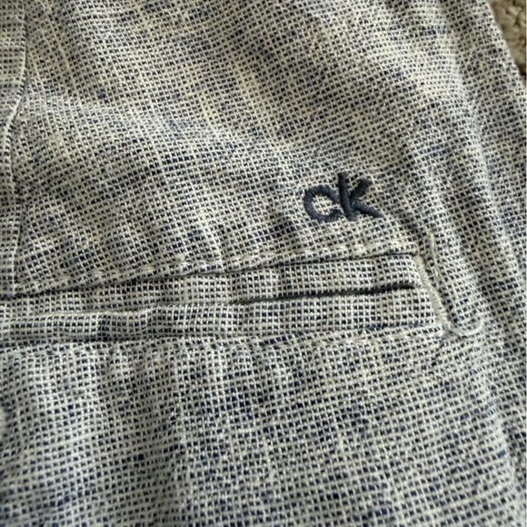 Calvin Klein Textured Blue Fabric Shorts - Picture 5 of 5